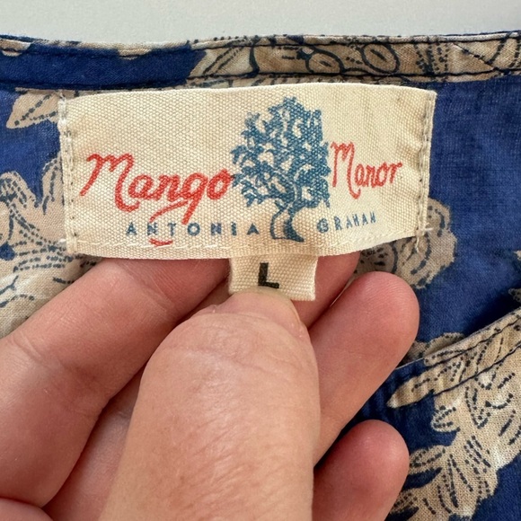 Mango Manor Indian Cotton Boho Hand Block Printed Trapeze Dress Womens Large - Picture 3 of 5
